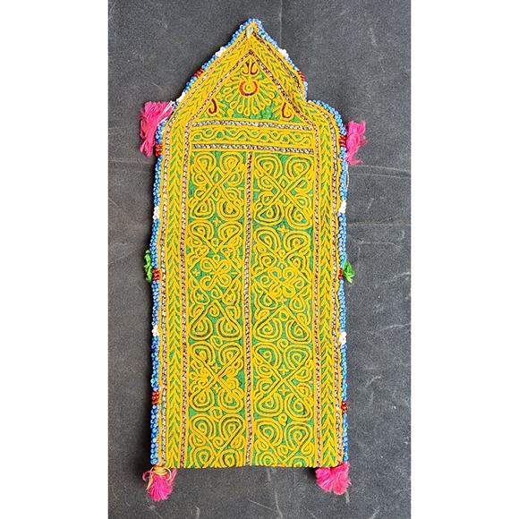 Kuchi Embroidered Pouch Wallet Central Asian Handmade Beaded Tassels - Picture 2 of 9